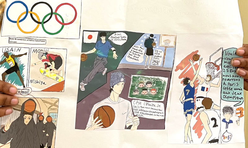 Ein Comic, der als Wettbewerbsbeitrag bei den Jeux Olympiques eingereicht wird