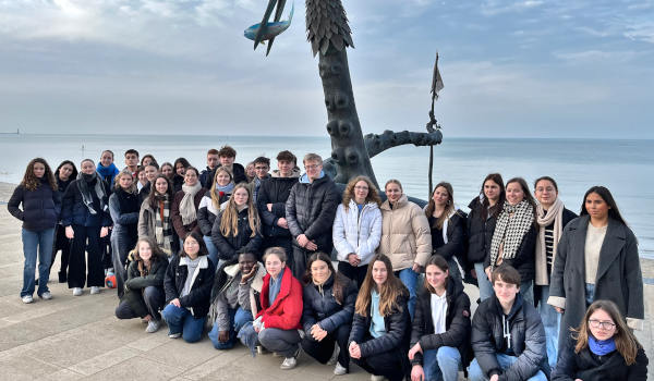 Die 10. Klassen am Strand in Dunkerque