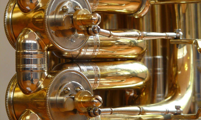 Details eines Blechblasinstruments