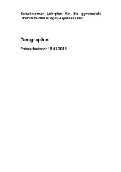 Curriculum Erdkunde S2