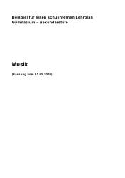 Curriculum musik S1